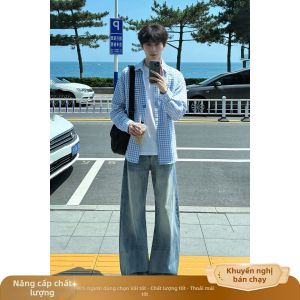 ZHUOCAN | Áo Sơ Mi Mỏng Chống UV Hơi Qua Nhanh Chóng Khô Phong Cách Mỹ Retro Mùa Hè