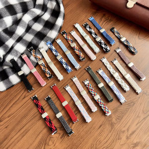 Nylon Woven Magnetic Clasp Bracelet for Xiaomi Band 9 pro NFC Version Sports Wristband Compatible with Watch4 Thin Model