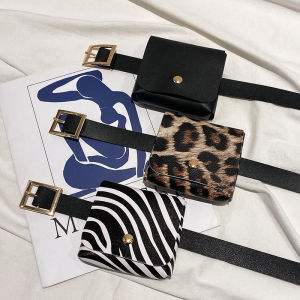 กระเป๋าสะพายข้างลายเสือดาว PU กระเป๋าสะพายข้างแบบสั้นสไตล์ลำลองสำหรับผู้หญิง กระเป๋าใส่เหรียญ กระเป๋าสะพายข้างแบบหัวเข็มขัดแบบอเนกประสงค์