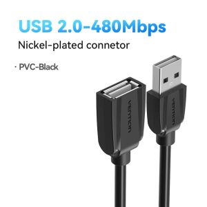 Vention USB Extension Cable USB 3.0 Cable Male to Female 3.0 2.0 USB Extender Cable for PS4 Xbox Smart TV PC USB Extension Cable