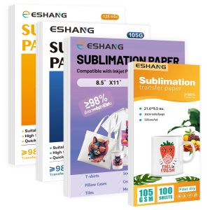 กระดาษซับลิเมชั่นขนาด A4/Letter สำหรับเครื่องพิมพ์อิงค์เจ็ท 105 กรัม หรือ 125 กรัม วัสดุกระดาษเปล่าสำหรับงานซับลิเมชั่น DIY เสื้อยืด แก้วมัค