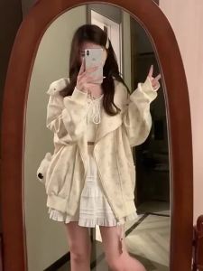 AIYILU | Áo Khoác Hoodie Phong Cách Hàn Quốc Thoáng Mát