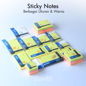 Bantex Sticky Note Polos 5 Warna Tebal dan Tahan Lama BH9025