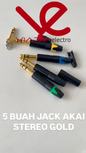 5 BUAH JACK AKAI STEREO GOLD 5 WARNA JACK AKAI STEREO GOLD PLATE AUDIO MALE ups stabilizer