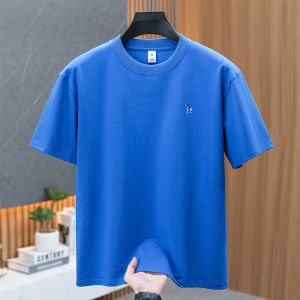 Áo Thun Nam Cổ Tròn Mùa Hè Thương Hiệu Cao Cấp Thêu Cotton Tay Ngắn Thông Thường Thoáng Khí Thời Trang Hàng Đầu