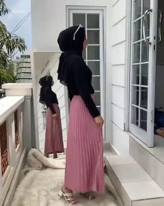 Rok Wanita Plisket Premium Panjang untuk Wanita Dewasa