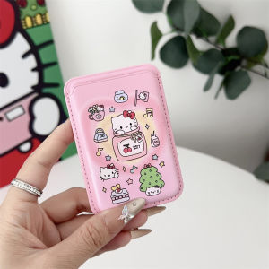 Sanrio | Cute Sanrio Hello Kitty Magnetic Card Wallet Holder Magsafe Wireless Charge Phone Case For iPhone 16 15 14 13 12 Pro Max Cover