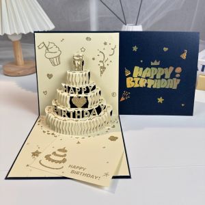 Thiệp Chúc Mừng 3D Pop-up Thủ Công Kèm Phong Bì Cho Sinh Nhật Giáng Sinh Valentine Kỷ Niệm Đám Cưới - Nhiều Chủ Đề Đa Dạng