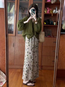 NIUVIES | New Chinese Style Flower Long Dress Summer Full Outfit