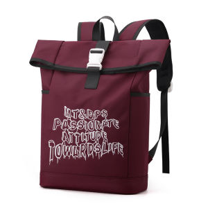 Outdoor Large Capacity Mens Travel Backpack Canvas Material Trendy Street Style Hiking Commuting Dual-shoulder Bag