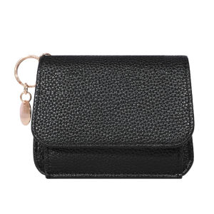 Vintage Solid Color Short Wallet Portable Bifold Coin Purse Womens Credit Card Holder Vintage Solid Color Short Wallet Porta