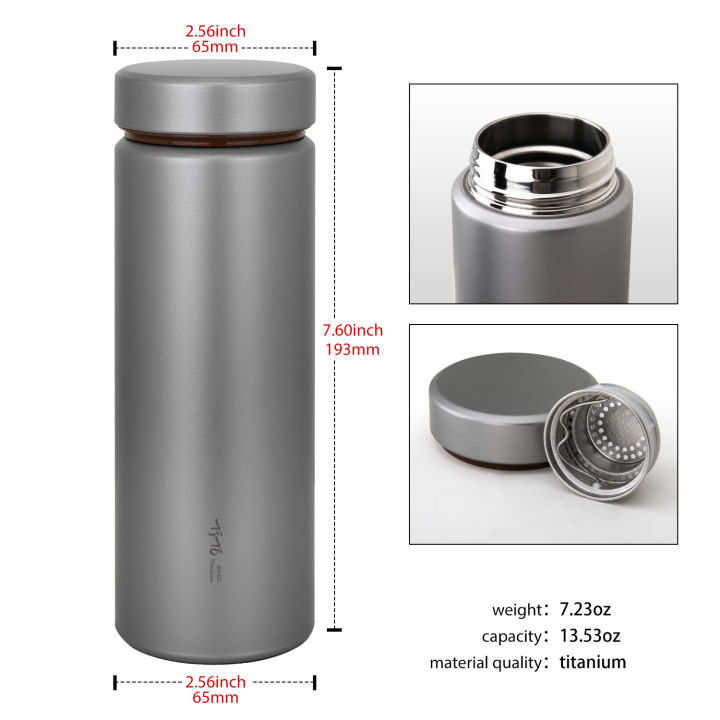 TiTo pure titanium Coffee thermos cup bottle Health Cup vacuum