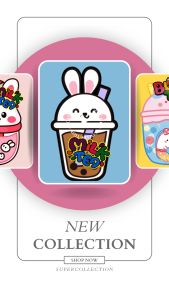 Patch 14X9 CM Motif Boba Aksesoris Tempelan Emblem Jahit Super Collection