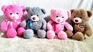 Dreamtoys96 Boneka Teddy Bear Dada Love Bordir Pita Satin XL