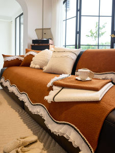 French Style Irregular Sofa Cushion Luxury Country Feel Non-Slip Seat Pad Four Seasons Universal Straight Row Sofa Cover Cloth