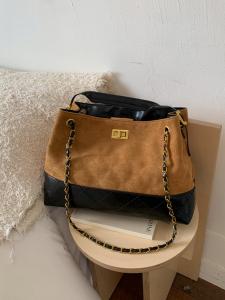 Large Capacity Womens Crossbody Bag Single Shoulder Handbag Commuter Tote Bag Retro Style Fall Winter Small Fragrance Style