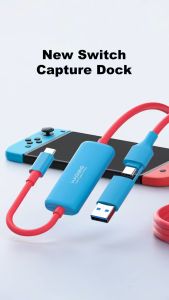 Hagibis SWC12 USB3.0 Video Capture Card dengan 100W PD USB C untuk Siaran Langsung & Permainan