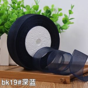 25mm 50yards/roll Organza Ribbons Gift Wedding Party Christmas Decoration Wrapping Lace Handmade DIY Multicolor Chiffon Ribbon