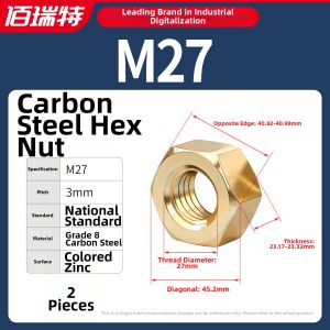 BAIRUITE | High Strength Zinc Plated Hexagonal Nut Hats