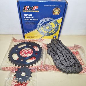 Gear set + rantai tipe 428hx106l 14tx36t motor supra fit new revo supra x 125 karisma origanal KMP
