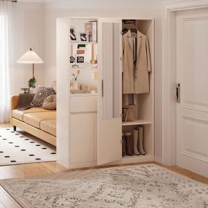 Solid Wood Entrance Partition Shoe Storage Cabinet