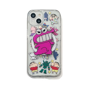 Cartoon Lipstick Design Magnetic Absorption Stand Female Version Full Cover Transparent Protective Case for 17