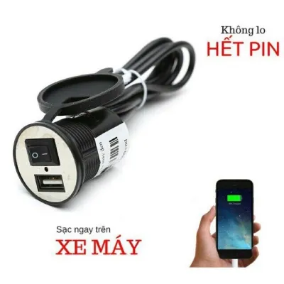 Củ sạc điện thoại lắp trên xe máy sạc cực nhanh
