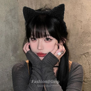 เครื่องประดับผมหูแมวหวานสำหรับผู้หญิง ไม่ขัดผม ทรงสูง สไตล์ใหม่ 2024 ฤดูใบไม้ร่วง เครื่องประดับผมแฟชั่นที่สวมใส่สบาย