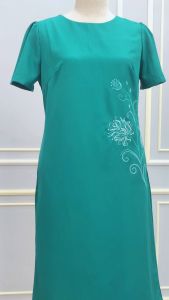 Đầm trung niên thiết kế cao cấp đơn giản chất liệu Cotton Lạnh mặc cực mát DD4Y0328 Thời trang Thiều Hoa