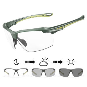 SCVCN Photochromic Cycling Glasses Outdoor Running Sunglasses Men Shockproof Tactical Goggles Outdoor Airsoft Shooting Glasses