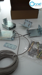 ชุดสลิงบานซ้อน ประตูรีโมท ชุดสลิงเหล็กชุบกัลวลไนซ์สำหรับติดตั้งประตูบานซ้อน 2 ชั้น