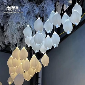 10Pcs/Set Magnolia Chandelier Wedding Design Party LED Lights Decoration Pendant Light