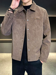 Autumn and Winter Jacket Mens 2024 New Arrival Ruffle Handsome Stylish Brand Fancy Lapel Vintage Autumn Wear Top Clothes Men Outwear