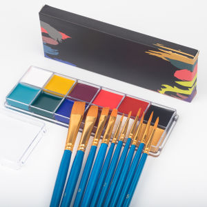 VERONNI | Professional Oil-Based Face Paint Body12 Flash Colors Paint Palette Kit Halloween Art Cosplay Makeup Paint Set with Brushes