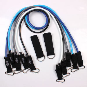 11-Piece Set Latex Resistance Band Fitness Equipment Indoor Sports TPE Pulling Band Set Exercise Fitness Training Equipment