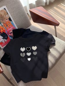 Slim Fit High Street Cotton Short Sleeve T-Shirt Womens Fashion Top Design Sensation Small Audience INS Summer Slim