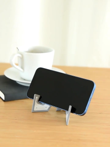 Portable Desk Phone Holder Keychain Stable Ultra Thin Foldable Mobile Phone Stand Support Cell-Phone Stand Creative Keyring