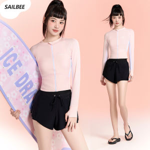 SAILBEE Womens UV Sun Protection Long Sleeve Rash Guard Wetsuit Swimsuit Top N213