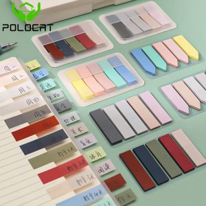Polocat Color Transparent Sticky Notes Waterproof Planner Stickers Message Index PET Flags Tabs Page Markers Office Supplies Stationery