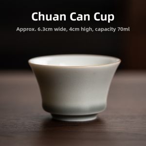 Ice Gray Glaze Japanese Handmade Tea Cup