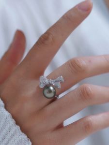 925 Silver Pearl Ring Setting DIY Fashion Gold And Silver Finger Ring Holder for round Beads 7-10mm Jewelry Accessories