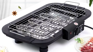 Bếp Nướng Điện Không Khói BBQ 2000W BYH6 Khay Nướng Chống Dính Vỉ Nướng Thép Không Gỉ Thích Hợp Cho Gia Đình