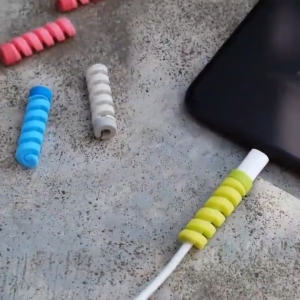 10pcs Silicone Cable Charger Earphone Handsfree Protector Wire Data Spiral Protective Cover