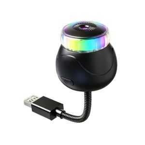 Aitemay USB Mini Car & Home Aromatherapy Diffuser with LED RGB Breathing Light Plug & Play for Bedroom Car Air Freshener Portable Essential Oil Diffuser