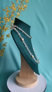 [ Woosilver ] Vòng Cổ Trai Ngọt Mix Pha Lê Trong Suốt - Secondhand - NTN395