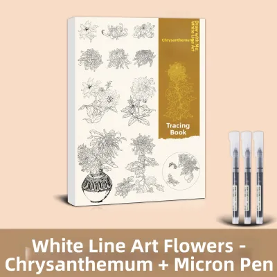 Flower Sketching Book Draft Line Drawing for Beginners