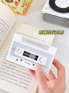 การ์ดวันเกิดเทปบันทึกเสียงวินเทจใหม่พร้อมเครื่องเล่นเสียงบันทึกแบบสร้างสรรค์ของขวัญวันเกิดสำหรับผู้หญิง ของตกแต่งระดับไฮเอนด์