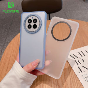 FLOVEME Luxury Colorful Matte Translucent Phone Case For Huawei Mate 50 40 30 Pro Metal Lens Button Silicone Shockproof Protection Hard Back Cover For Huawei Mate 50 40 30