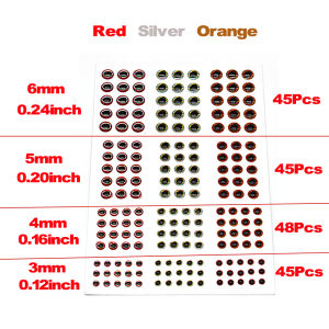 183Pcs/Card Fishing Lures Eyes Lifelike Fish Eyes Artificial Holographic Fake Eyes Fly Tying DIY Lures Making Accessories