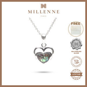 MILLENNE Millennia 2000 Abalone Shell Heart Silver Pendant with 925 Sterling Silver